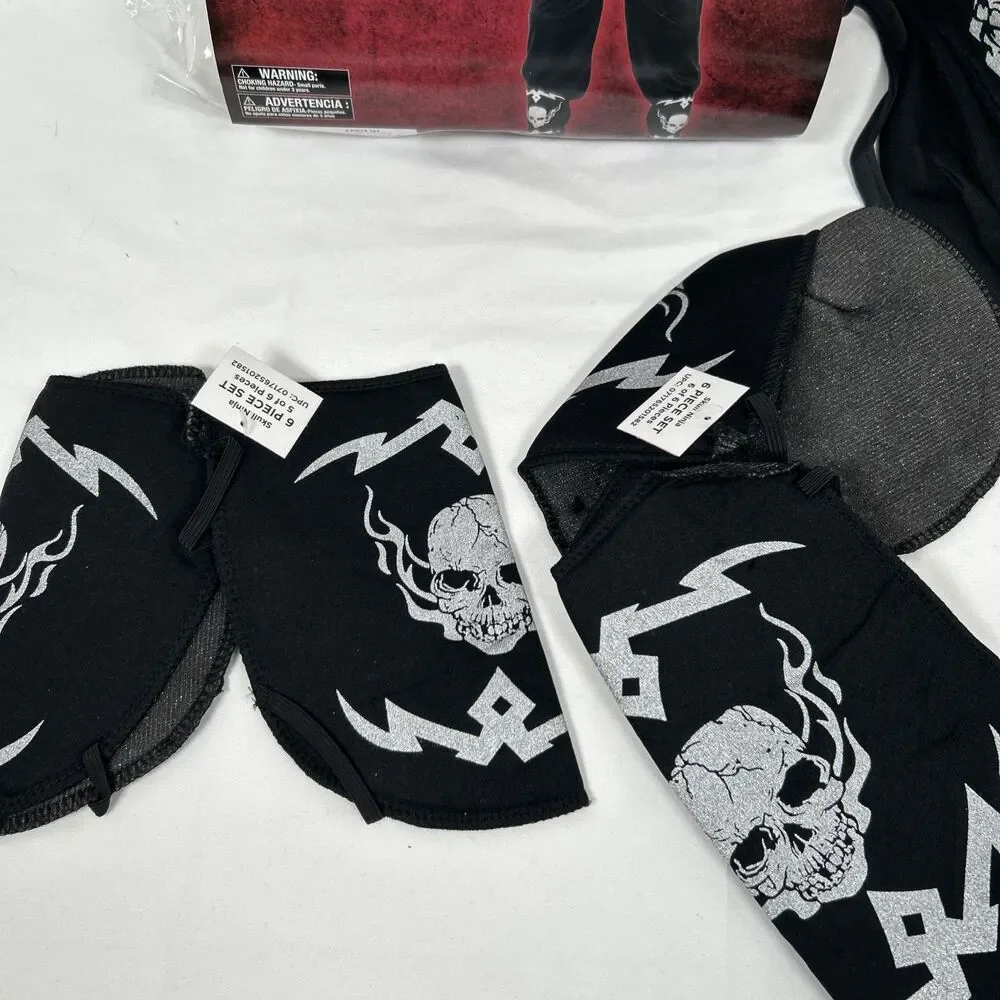 Skull Ninja Halloween Costume Boys Medium 8-10 MISSING PANTS
